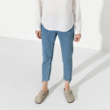 Zueco Boston Plantilla Blanda Suede Leather Ante Taupe - ECRU