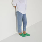 Zueco Boston Suede Leather Bold Green - ECRU